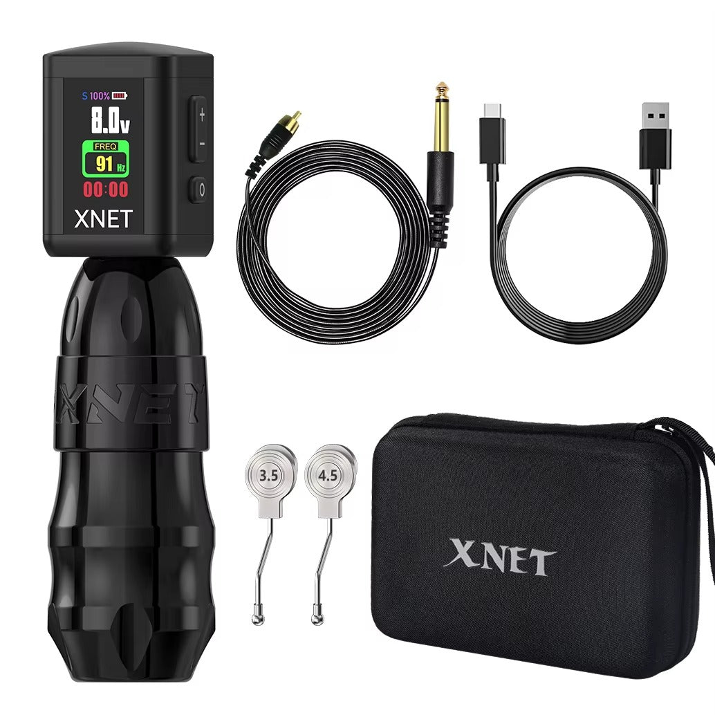 XNET Sita Wireless Tattoo Machine Powerful Brushless Motor OLED Display 2000mAh Battery Stroke 5.5-4.0-4.5mm For Tattoo Artists