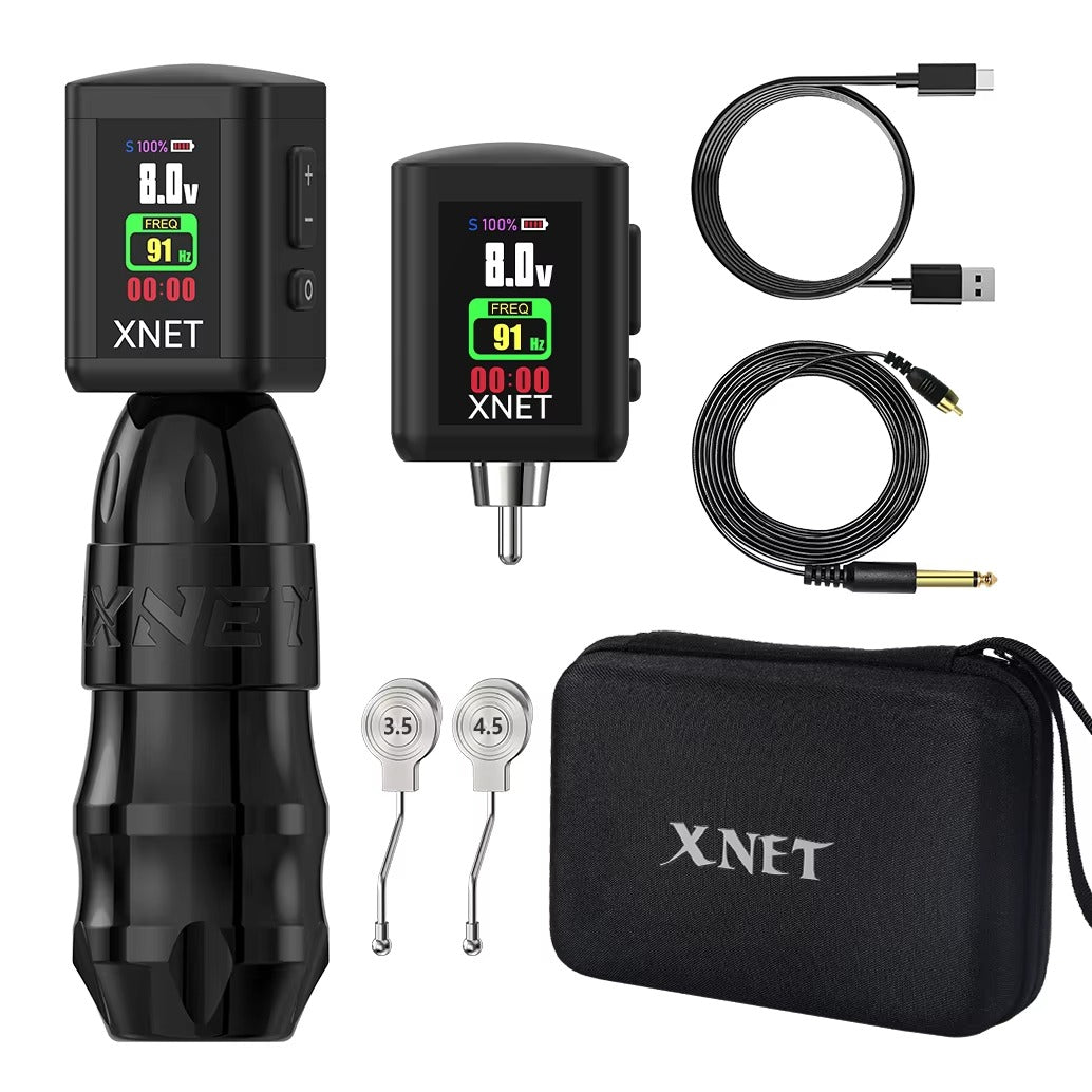 XNET Sita Wireless Tattoo Machine Powerful Brushless Motor OLED Display 2000mAh Battery Stroke 5.5-4.0-4.5mm For Tattoo Artists