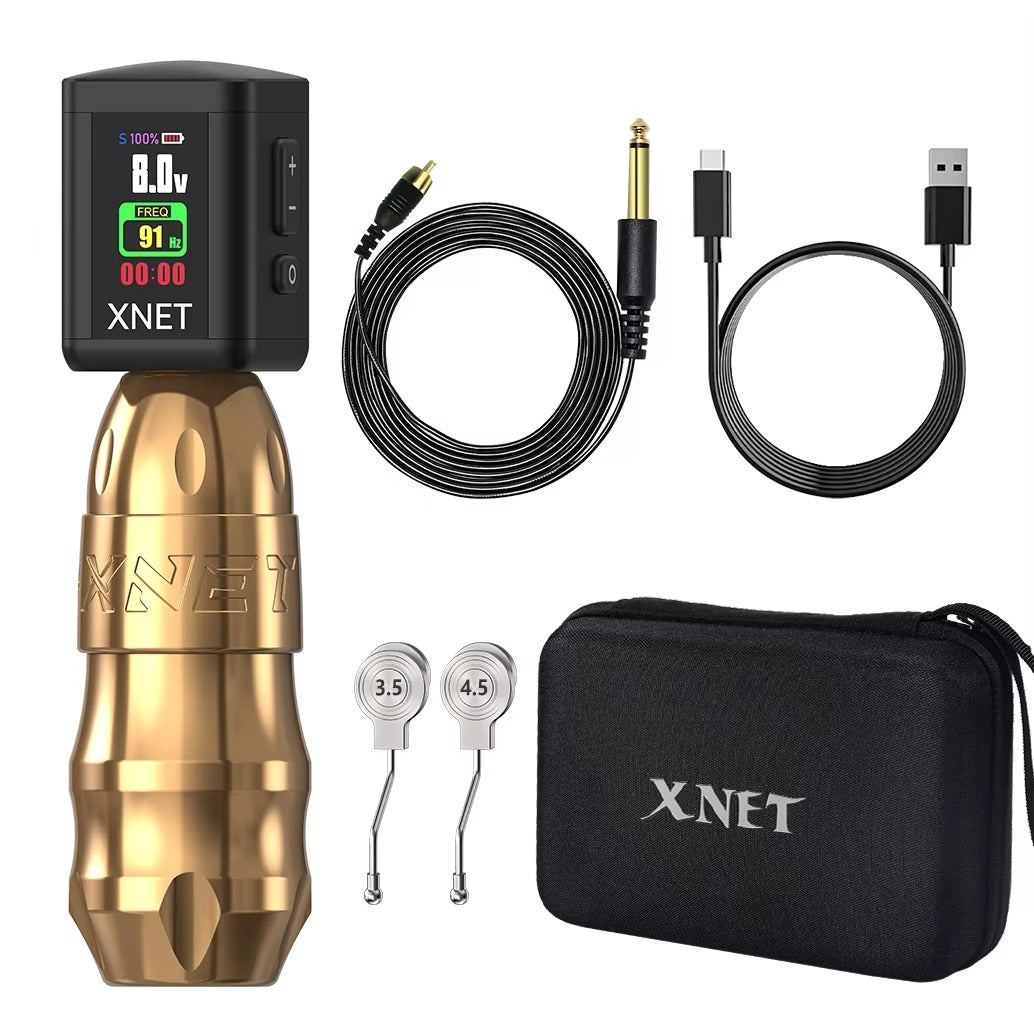 XNET Sita Wireless Tattoo Machine Powerful Brushless Motor OLED Display 2000mAh Battery Stroke 5.5-4.0-4.5mm For Tattoo Artists