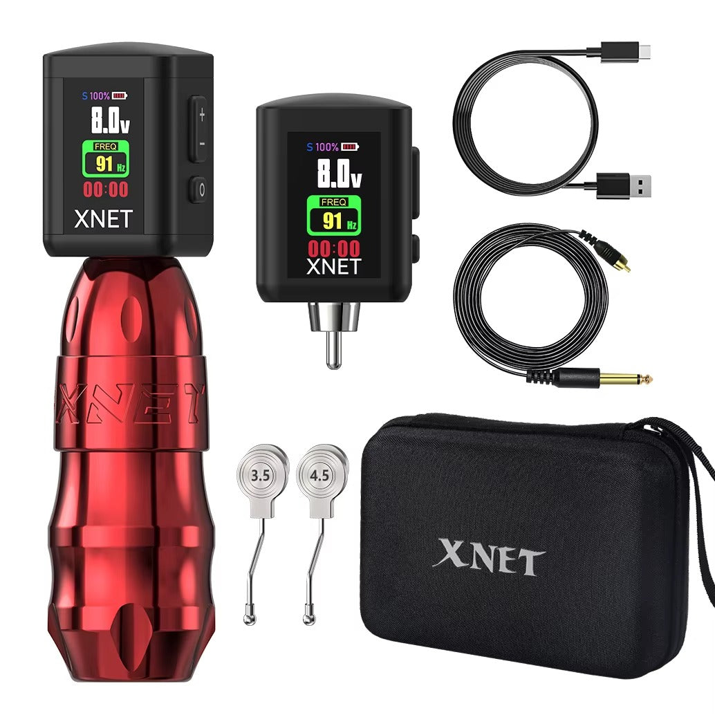XNET Sita Wireless Tattoo Machine Powerful Brushless Motor OLED Display 2000mAh Battery Stroke 5.5-4.0-4.5mm For Tattoo Artists