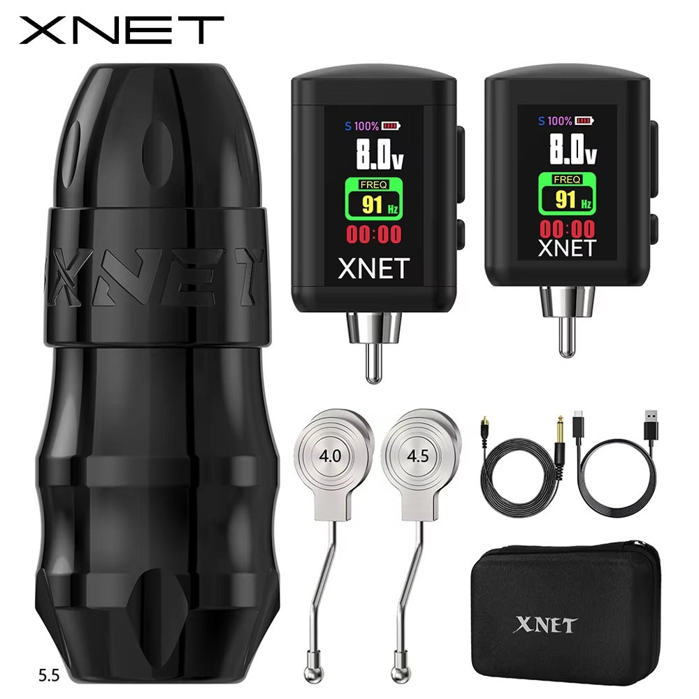 XNET Sita Wireless Tattoo Machine Powerful Brushless Motor OLED Display 2000mAh Battery Stroke 5.5-4.0-4.5mm For Tattoo Artists