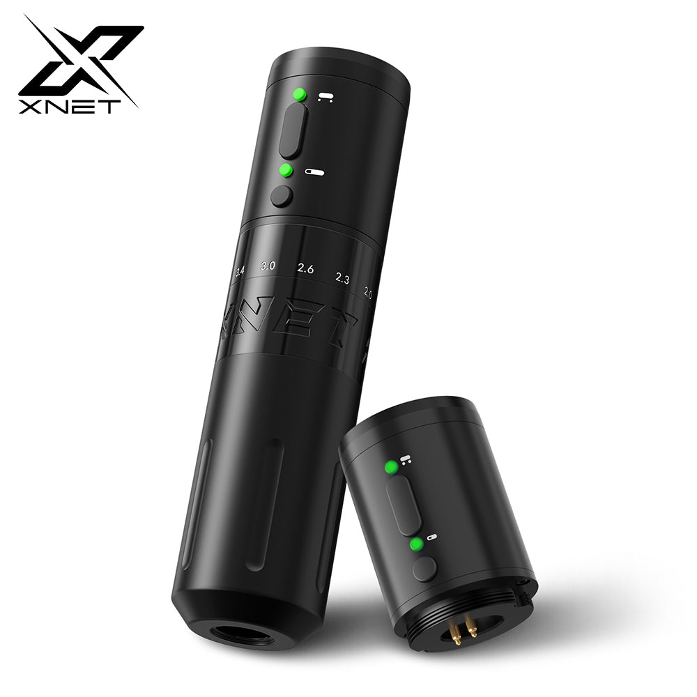 XNET E1 Wireless Tattoo Machine Pen 2.0-4.2 Adjustable Stroke Custom Motor 2000mAh Battery Makeup Microplasty Pen For Tattoo Art