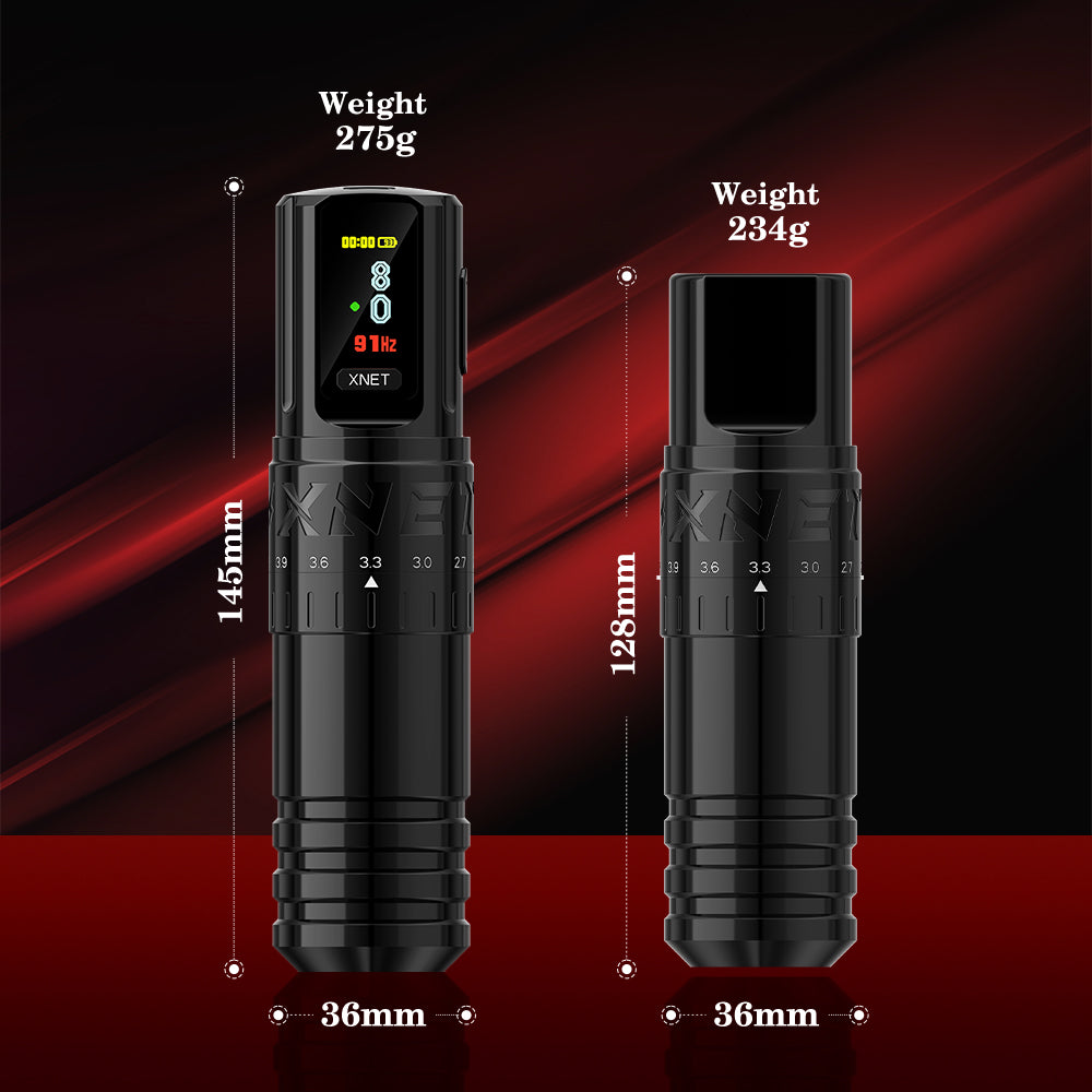 XNET Vipera Professional Wireless Tattoo Machine Adjustable Stroke 2.4-4.2mm OLED Display 2400mAh Battery For Tattoo Artists