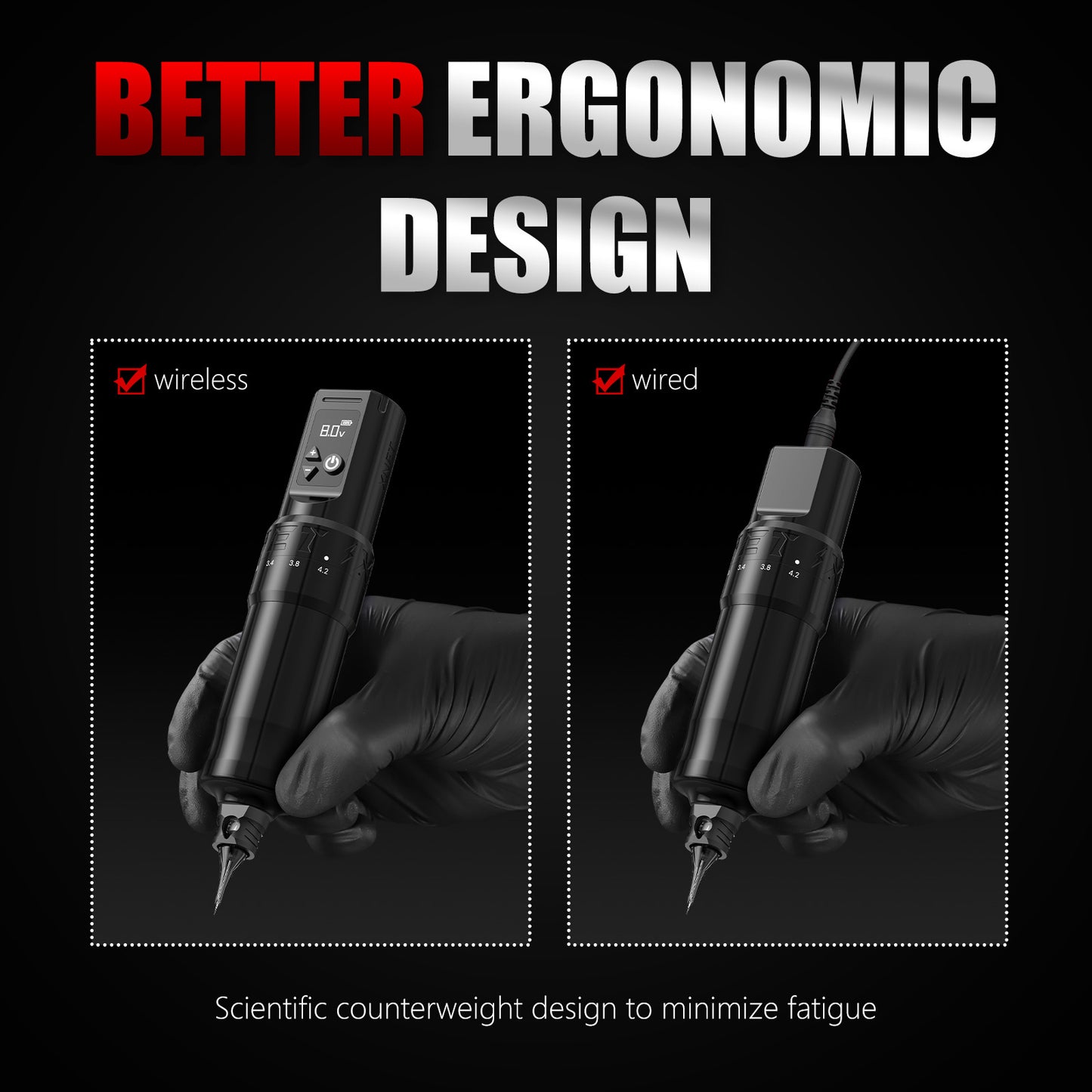 XNET F1 Wireless Tattoo Machine Pen 7 Adjustable Stroke Custom Motor 2400mAh LCD Screen Battery Makeup Rotaty Pen For Tattoo Art