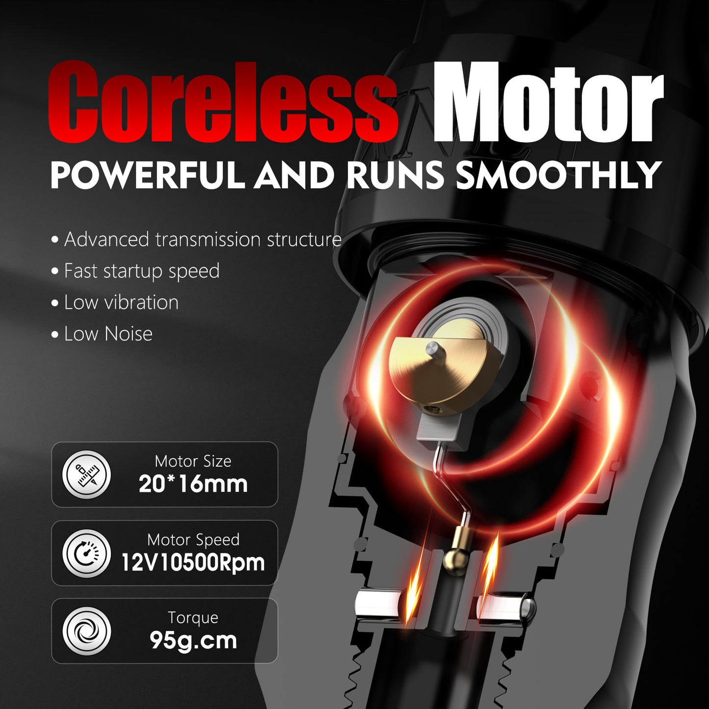 Xnet Titan Max Wireless Tattoo Machine Rotary Pen Coreless Motor 2400m Multi-Function Touchscreen Battery 1-12V for Artist Body