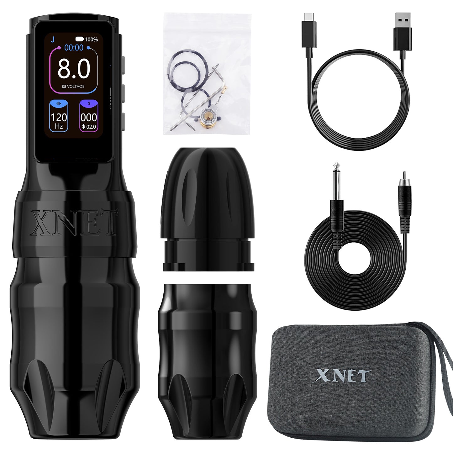 Xnet Titan Max Wireless Tattoo Machine Rotary Pen Coreless Motor 2400m Multi-Function Touchscreen Battery 1-12V for Artist Body