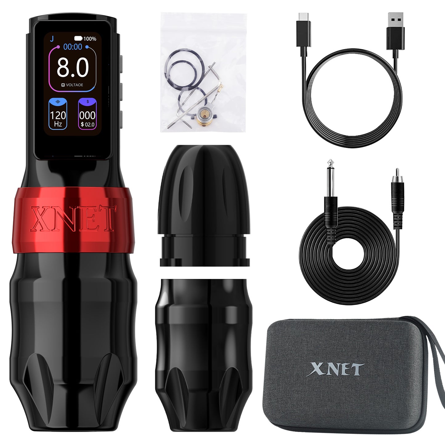 Xnet Titan Max Wireless Tattoo Machine Rotary Pen Coreless Motor 2400m Multi-Function Touchscreen Battery 1-12V for Artist Body