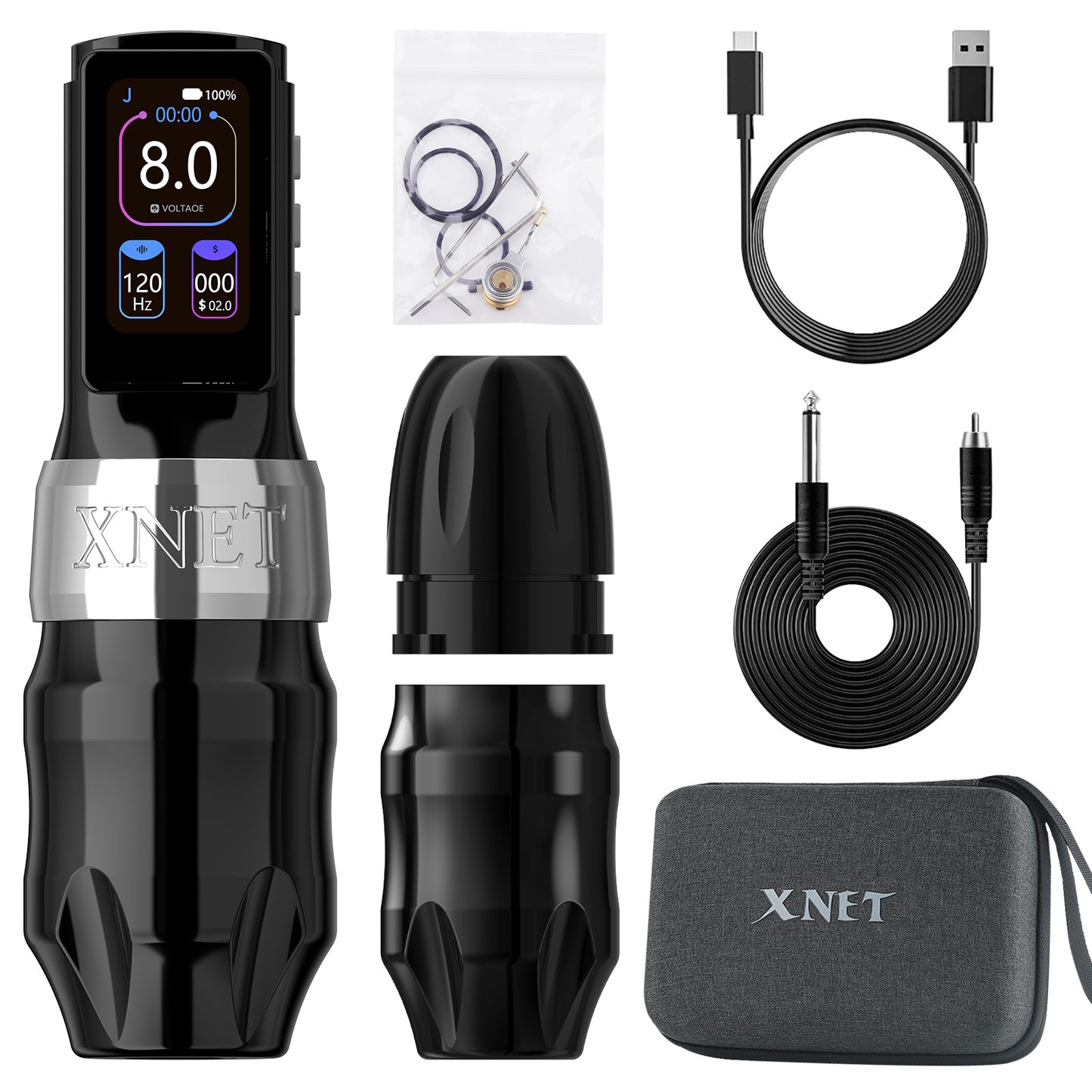 Xnet Titan Max Wireless Tattoo Machine Rotary Pen Coreless Motor 2400m Multi-Function Touchscreen Battery 1-12V for Artist Body