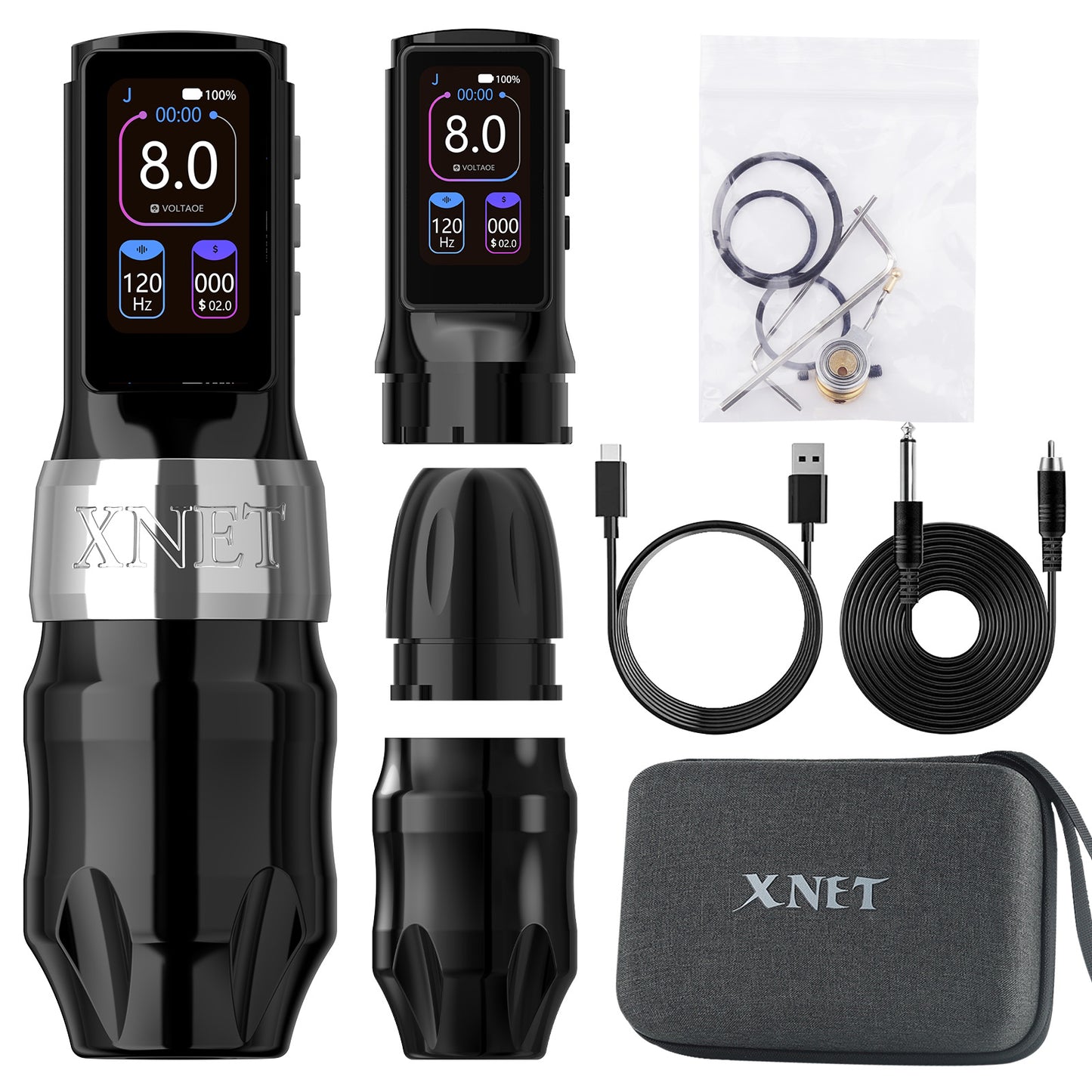 Xnet Titan Max Wireless Tattoo Machine Rotary Pen Coreless Motor 2400m Multi-Function Touchscreen Battery 1-12V for Artist Body