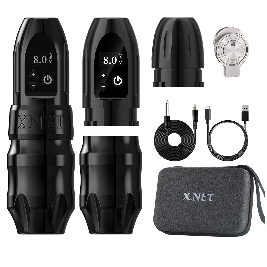 Xnet Titan 2024 Wireless Tattoo Machine Rotary Pen with Extra 38mm Grip Coreless Motor Digital LCD Display for Artist Body