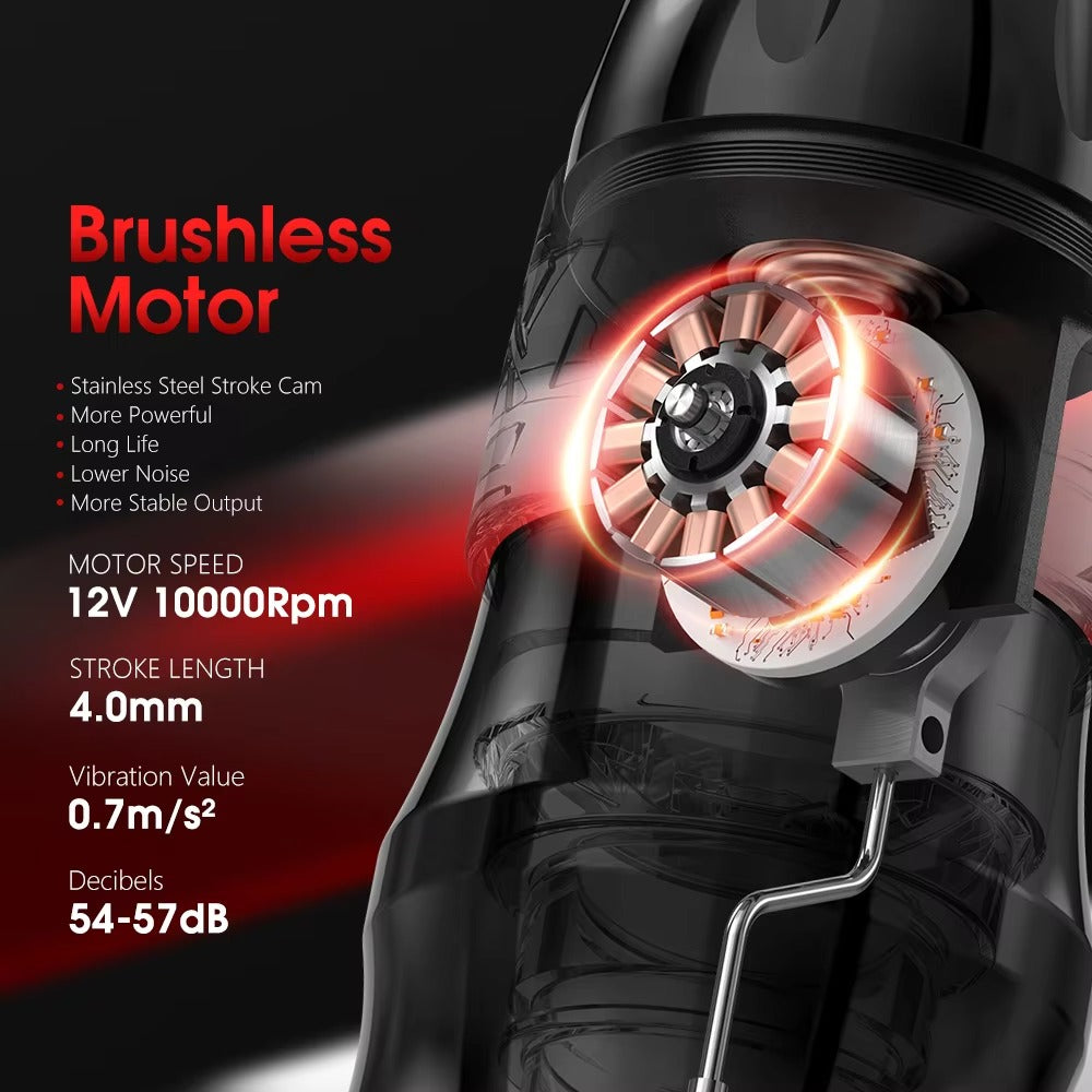 XNET Sita Wireless Tattoo Machine Powerful Brushless Motor OLED Display 2000mAh Battery Stroke 5.5-4.0-4.5mm For Tattoo Artists