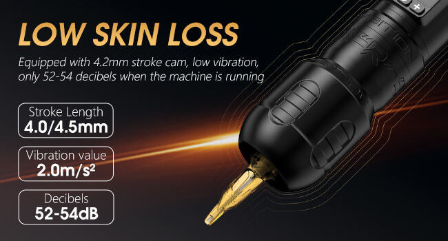 Ambition Soldier 270 Wireless Tattoo Pen 1V Low Voltage Operation, High Precision Wireless Tattoo Pen