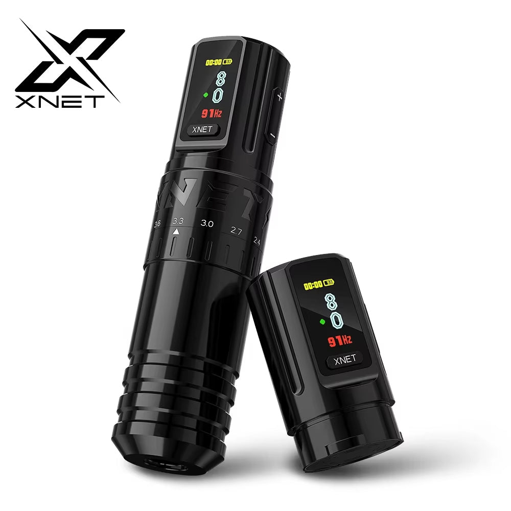 XNET Vipera Professional Wireless Tattoo Machine Adjustable Stroke 2.4-4.2mm OLED Display 2400mAh Battery For Tattoo Artists