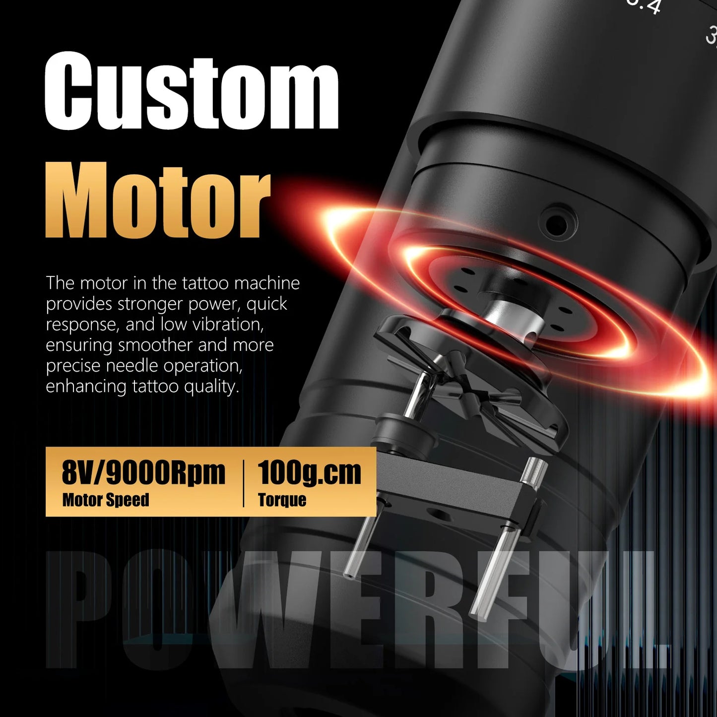 Ambition Flash Adjustable Stroke 2.0-4.2mm 7 Types Wireless Tattoo Machine Capacity 2000mAh Battery Pen for Tattoo Artist Supply