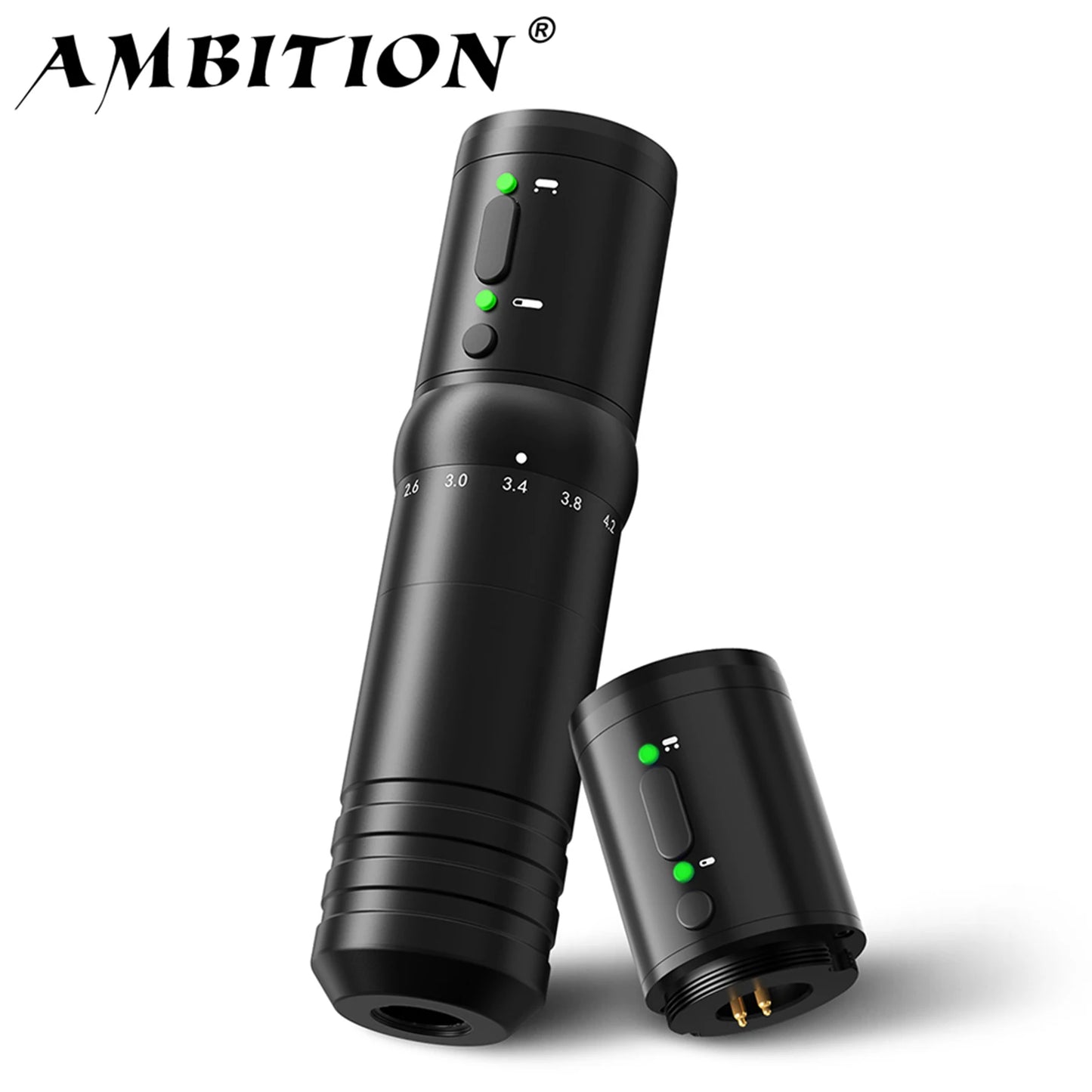 Ambition Flash Adjustable Stroke 2.0-4.2mm 7 Types Wireless Tattoo Machine Capacity 2000mAh Battery Pen for Tattoo Artist Supply
