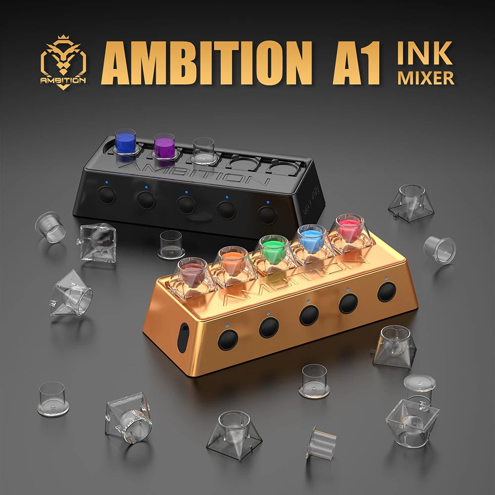 Ambition A1 Tattoo Ink Mixer Metal Pigment Stirrer Magnetic Wireless Battery 2400mAh 3 levels Adjustable Professional Waterproof