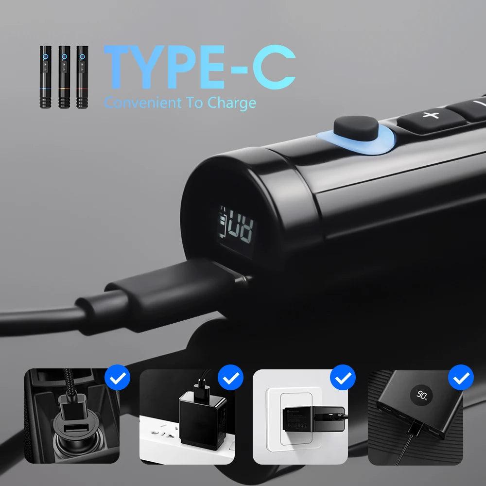 Ambition NINJA RS Portable Wireless Tattoo Machine Pen 3.5mm Stroke Battery Capacity 800mah Permanent Makeup Universal Needles