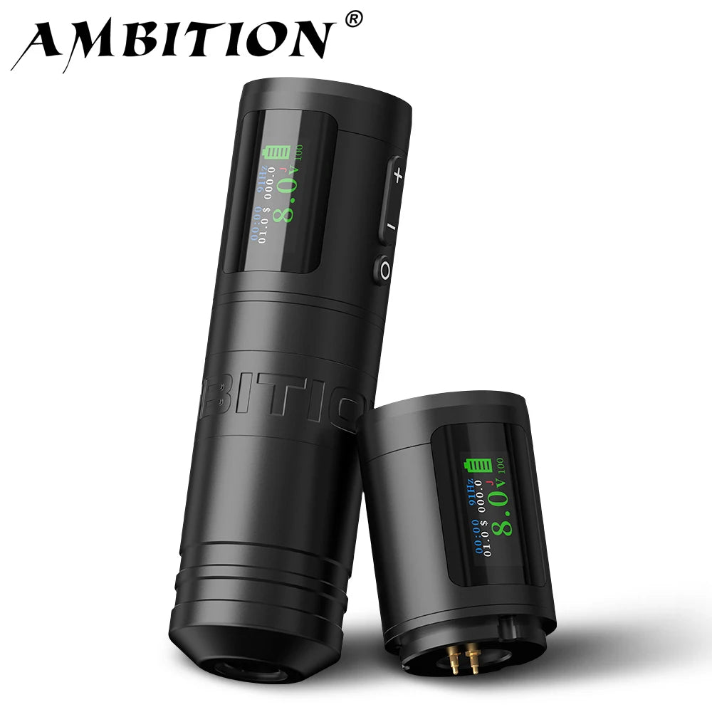 Ambition Ninja Ultra 2024 Wireless Tattoo Machine Pen Latest Straight Rod 4.0mm Stroke Billing Battery Coreless Motor Tattoo Art