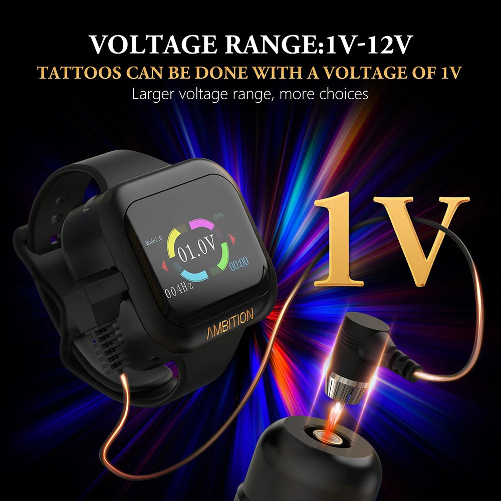 Ambition S1 Plus 2400mAh Wireless Tattoo Battery Portable Watch Power Supply Touch Screen For Tattoo Machine Rotary Pen Artister