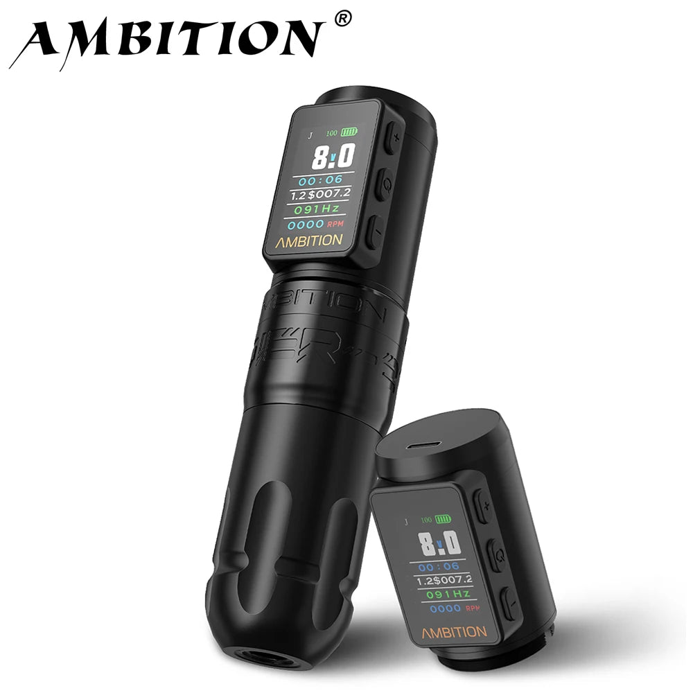 Ambition Soldier270 S Wireless Tattoo Machine Stroke 5.0+4.5mm 1800mAh Billing Battery with 270 g.cm High Torque Brushless Motor