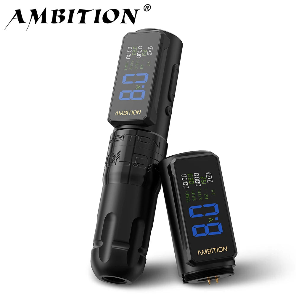 Ambition Soldier270S Stroke 4.5+5.0mm Wireless Tattoo Machine Professional Brushless Motor Pen 2400mAh Battery 1-12V for Tattoo