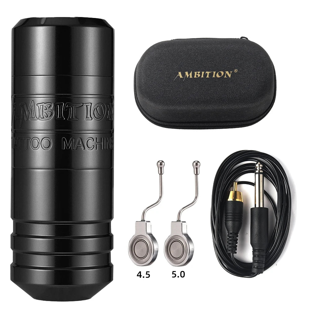 Ambition Torped 32 Stroke 4.0-4.5-5.0mm Rotary Tattoo Pen Machine Powerful Brushless Motor With RCA Cord For Tattoo Artists