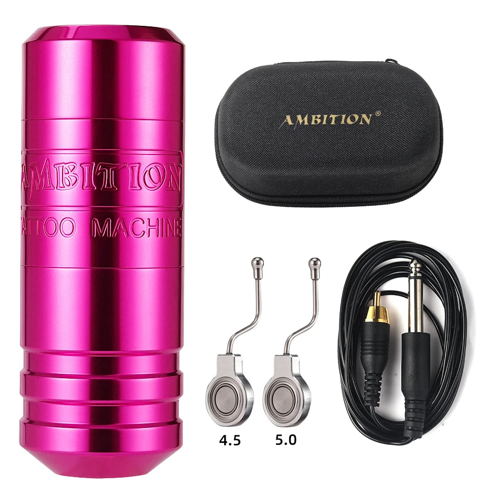 Ambition Torped 32 Stroke 4.0-4.5-5.0mm Rotary Tattoo Pen Machine Powerful Brushless Motor With RCA Cord For Tattoo Artists