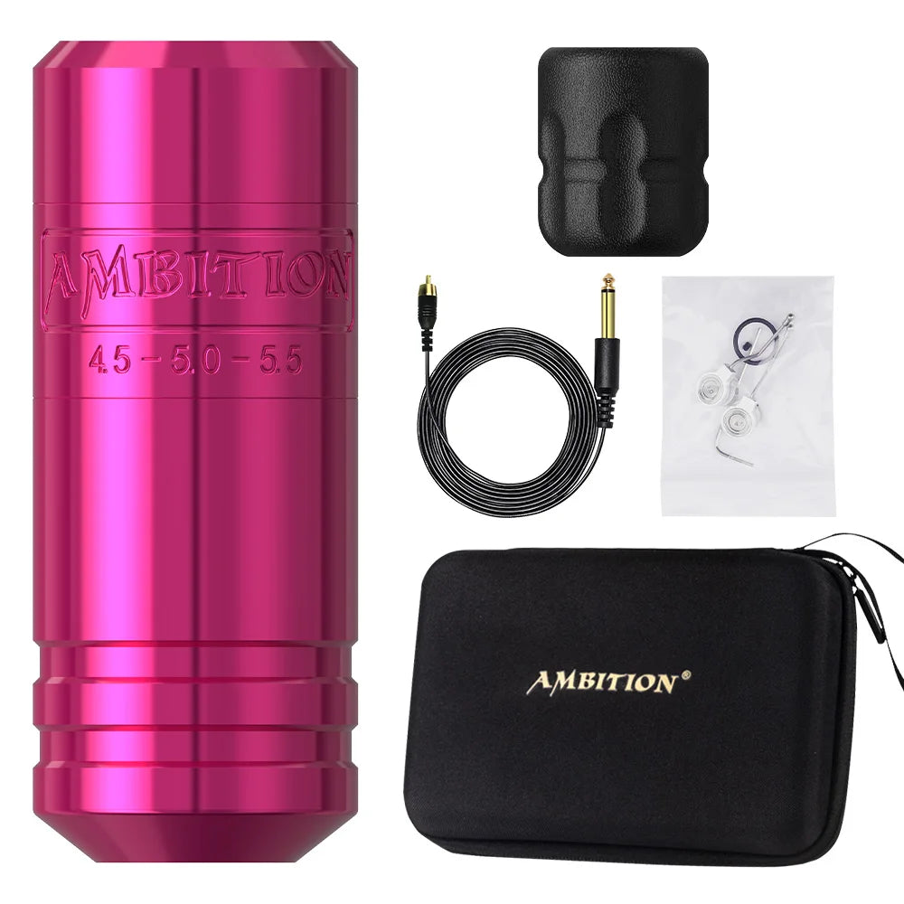 Ambition Torped 36 Stroke 4.5-5.0-5.5mm Powerful Brushless Motor Rotary Tattoo Pen Machine RCA Wireless Kuark 2400mAh Battery