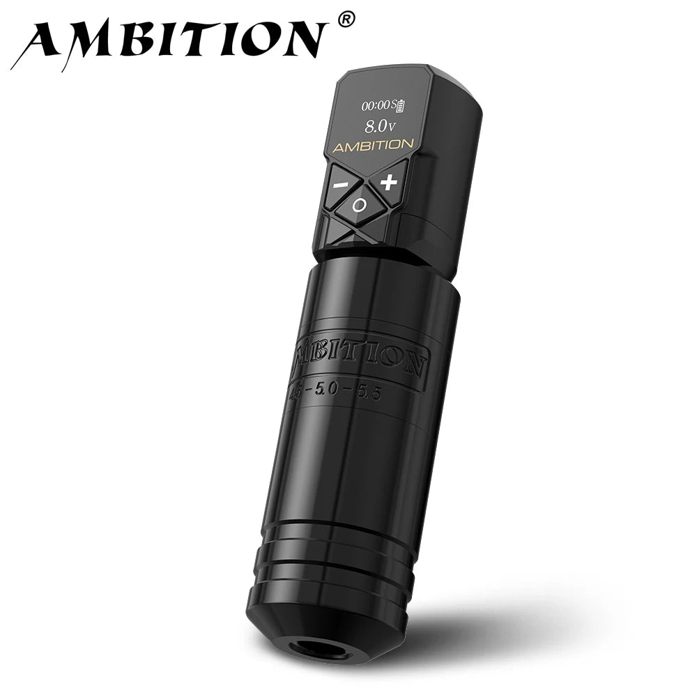 Ambition Torped 36 Stroke 4.5-5.0-5.5mm Powerful Brushless Motor Rotary Tattoo Pen Machine RCA Wireless Kuark 2400mAh Battery