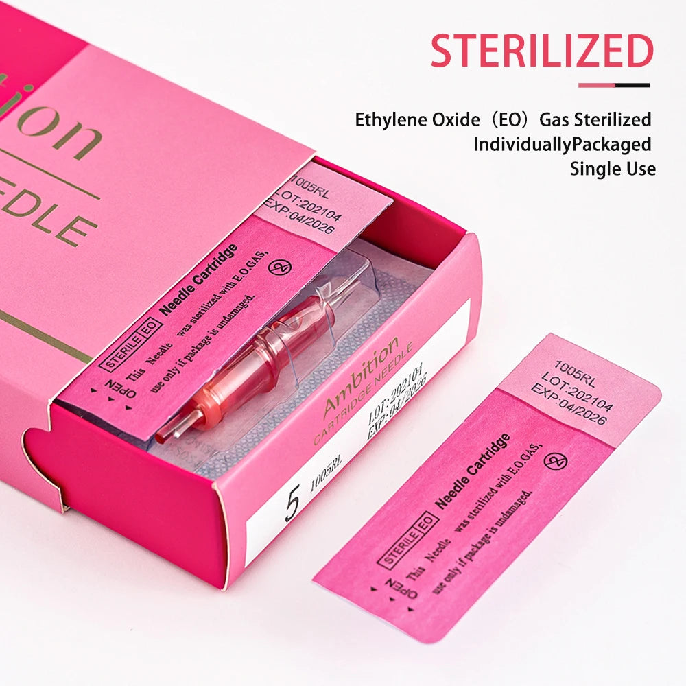 AMBITION SMP & Semi-Permanent Tattoo Cartridge Needles Micropigmentation Permanent Make-Up Eyebrows Eyeliner Lips Microblading