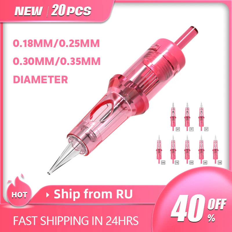 AMBITION SMP & Semi-Permanent Tattoo Cartridge Needles Micropigmentation Permanent Make-Up Eyebrows Eyeliner Lips Microblading