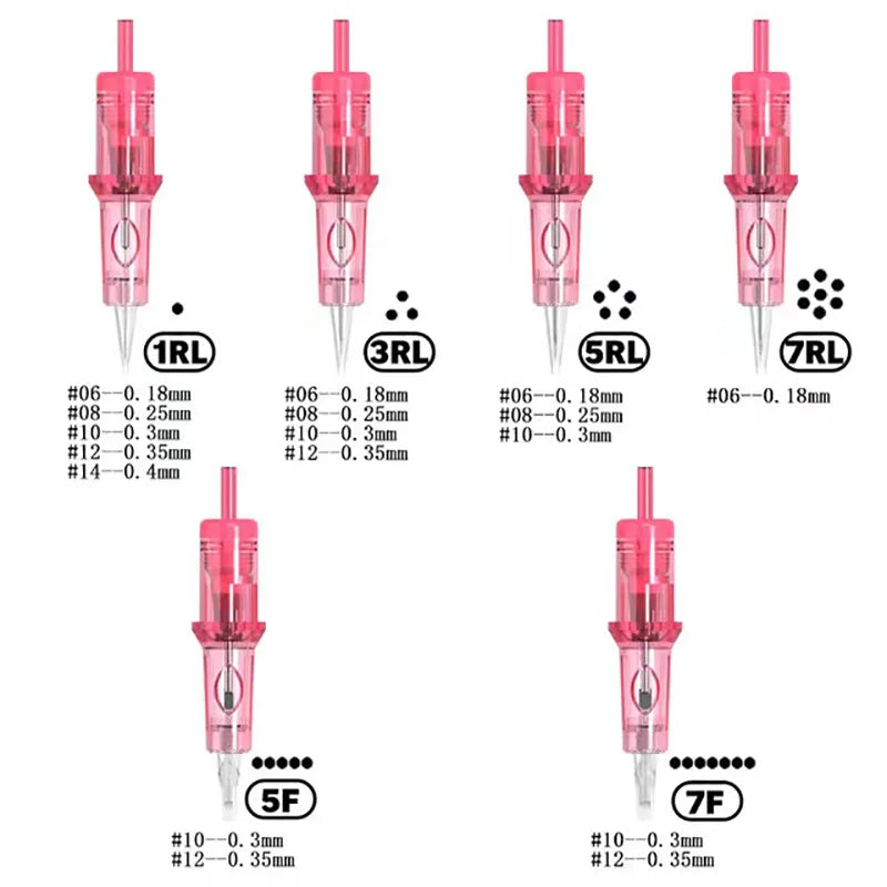 AMBITION SMP & Semi-Permanent Tattoo Cartridge Needles Micropigmentation Permanent Make-Up Eyebrows Eyeliner Lips Microblading