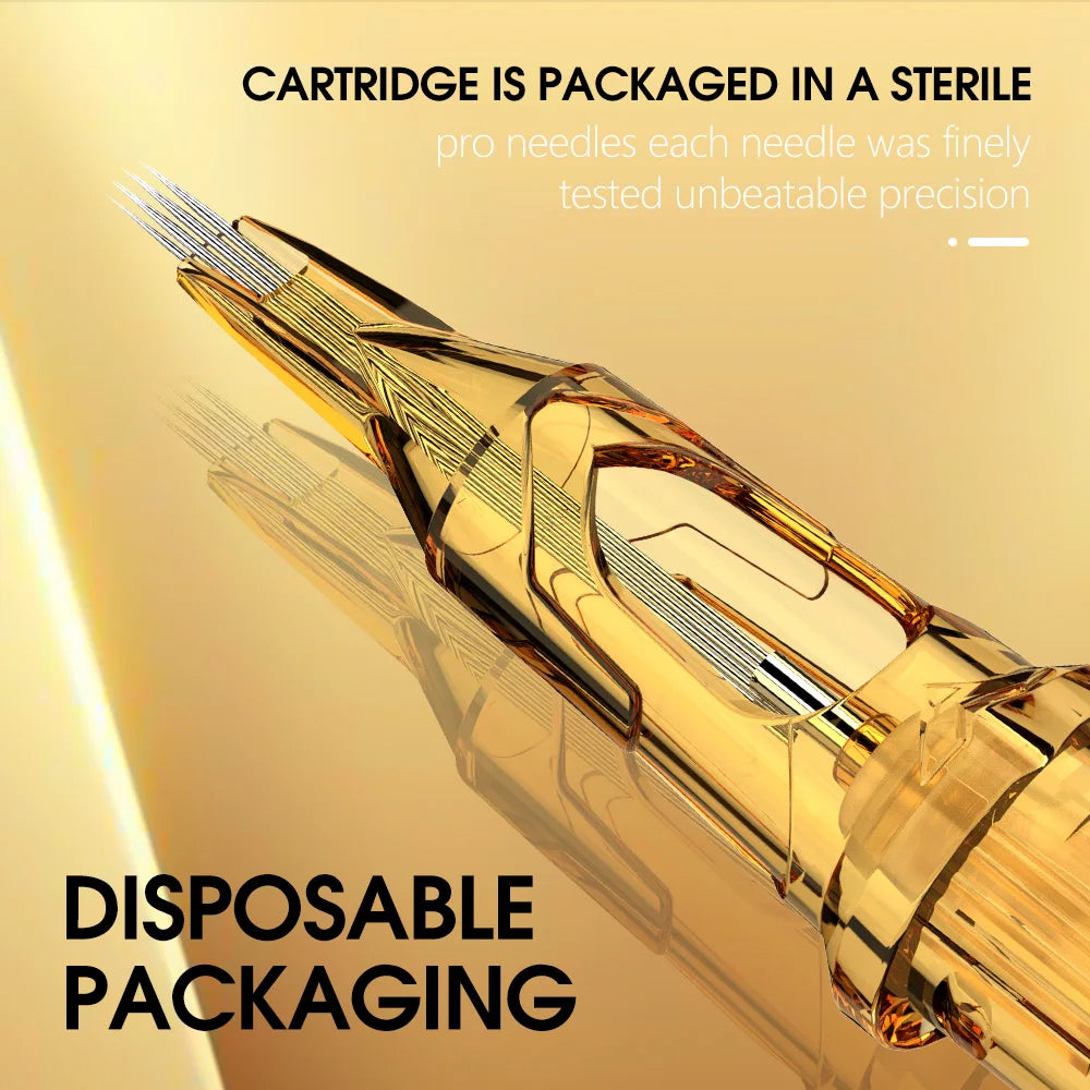 Ambition Glory 20PCS RM Cartridge Tattoo Needles Round Magnum Permanent Makeup Machine Pen Disposable Sterilized Safety Needle