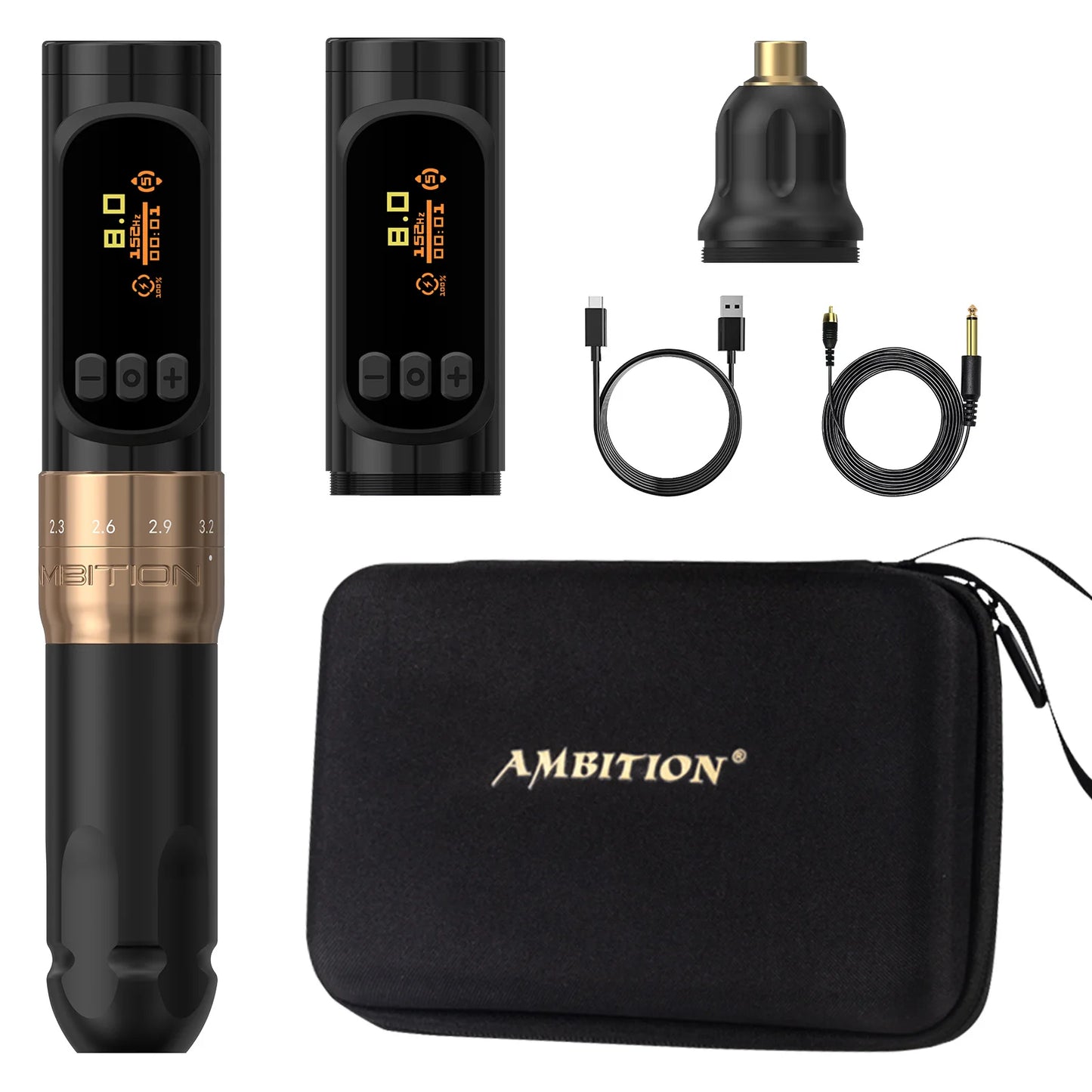 Ambition Sally 270 Wireless Tattoo Machine adjustable stroke 2.0-3.5mm Permanent Makeup Rotary Pen Coreless Motor Tattoo Suppy