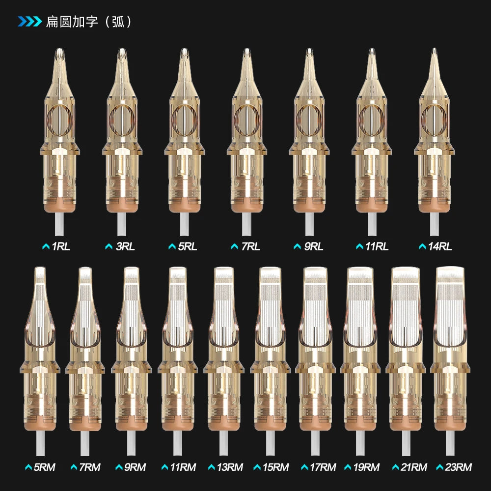 Ambition Premium Microblading Nano Needles SMP & Semi-Permanent Tattoo Cartridge Needles Micropigmentation 1rl 3rl 5rl 7rl 9rl