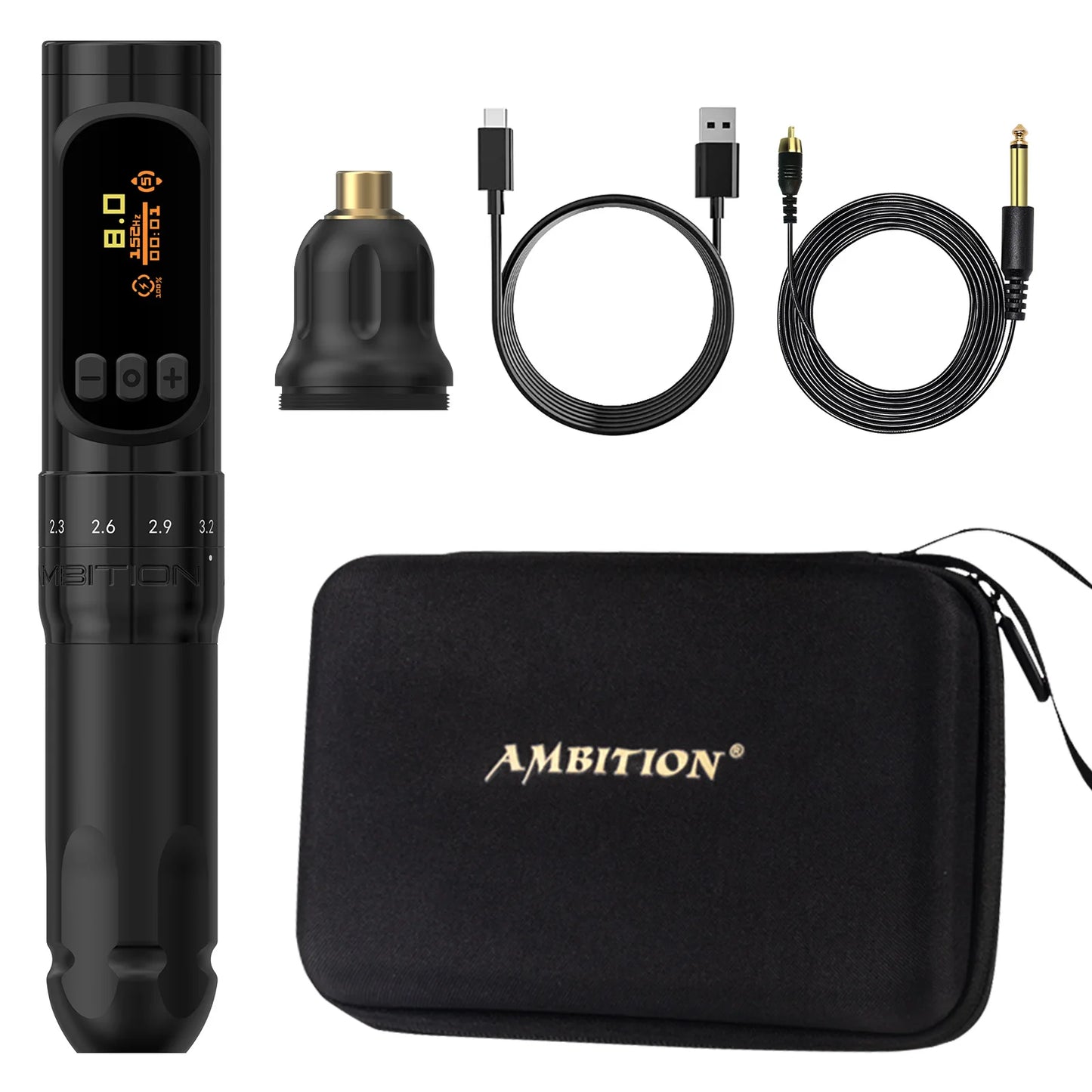 Ambition Sally 270 Wireless Tattoo Machine adjustable stroke 2.0-3.5mm Permanent Makeup Rotary Pen Coreless Motor Tattoo Suppy