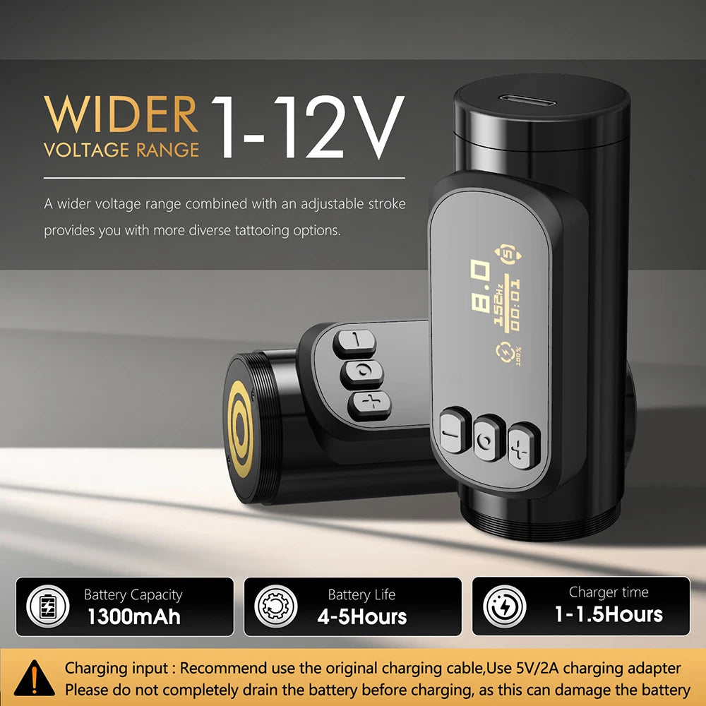 Ambition Sally 270 Wireless Tattoo Machine adjustable stroke 2.0-3.5mm Permanent Makeup Rotary Pen Coreless Motor Tattoo Suppy