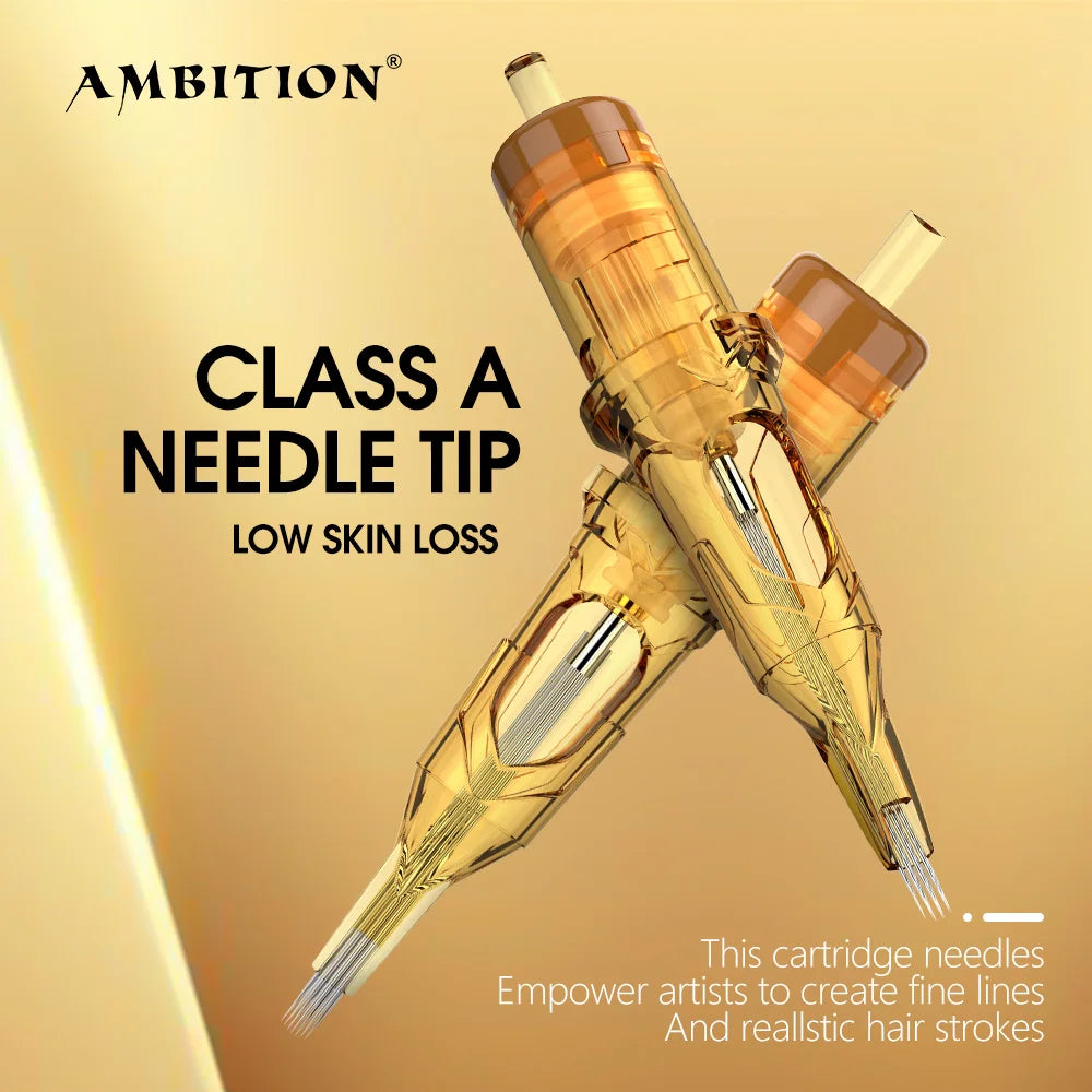 Ambition Glory 20PCS RM Cartridge Tattoo Needles Round Magnum Permanent Makeup Machine Pen Disposable Sterilized Safety Needle
