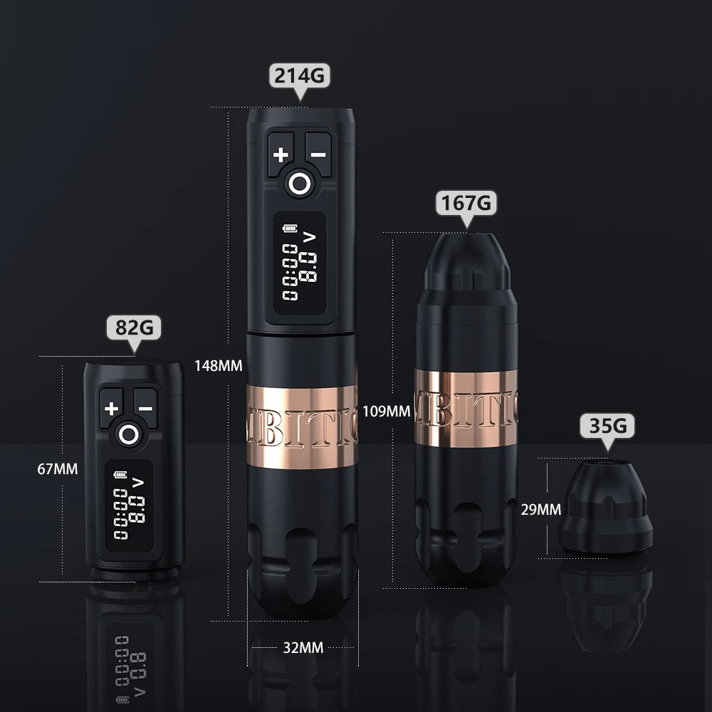 Ambition Soldier Kit Wireless Tattoo Machine Pen Gun 20pcs Glory Tattoo Cartridge Needle Set for Beginners & Professional Artist