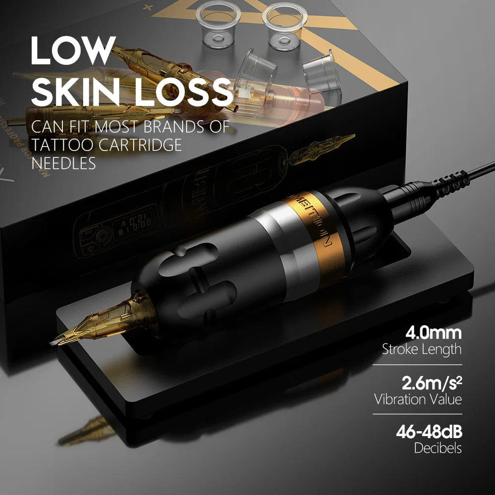 Ambition Shura Kit 2024 Double Bearing Rotary Tattoo Machine Pen RCA Stroke 3.5mm-4.0mm Coreless Motor Kuark Wireless Battery
