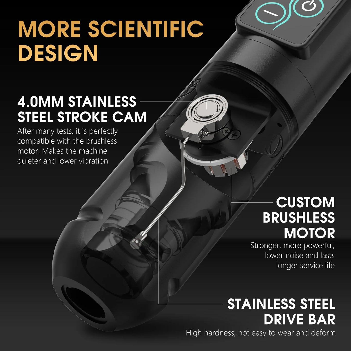 Ambition Vibe Professional Set Wireless tattoo machine kit Strong Coreless Motor 2400 mAh Battery for Tattoo Artist