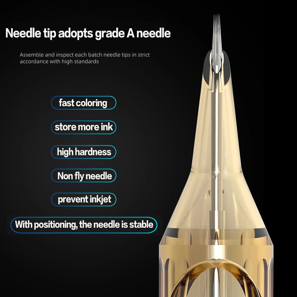 Ambition Premium Microblading Nano Needles SMP & Semi-Permanent Tattoo Cartridge Needles Micropigmentation 1rl 3rl 5rl 7rl 9rl