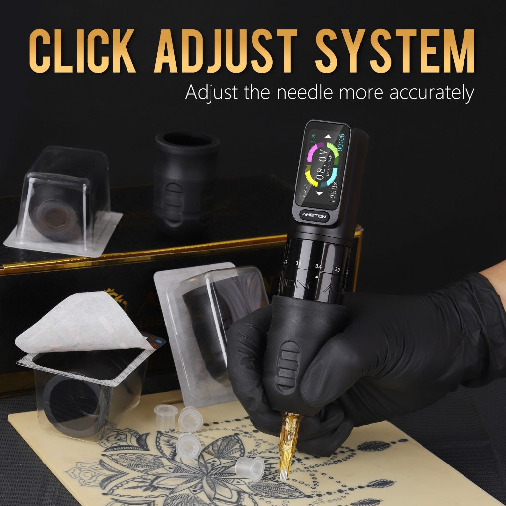 Ambiton P1 Adjustable Scale Tattoo Machine Series Disposable Handle 34mm 38mm Suitable for Mars-U Seher Nijia Tattoo Pen