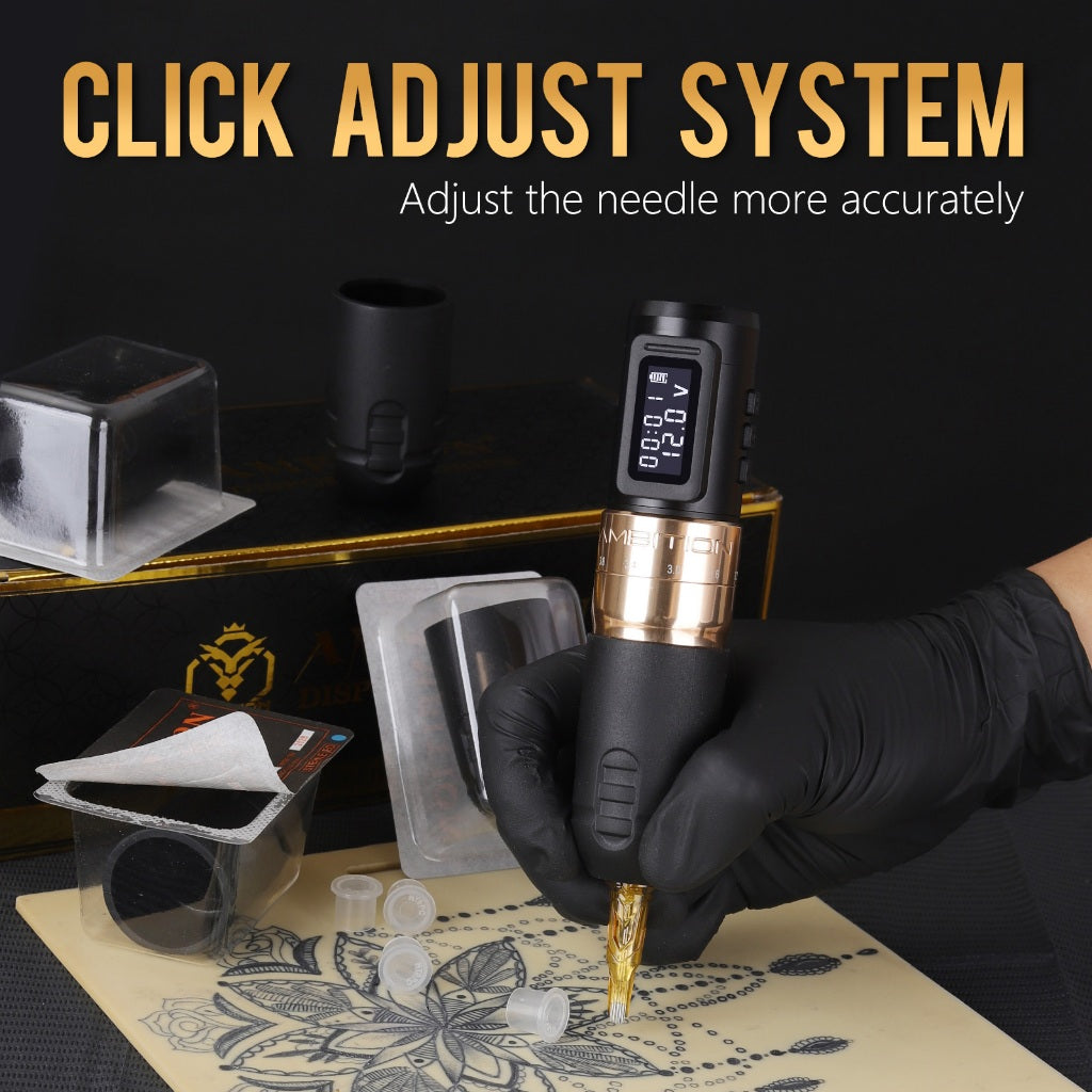Ambiton P1 Adjustable Scale Tattoo Machine Series Disposable Handle 34mm 38mm Suitable for Mars-U Seher Nijia Tattoo Pen