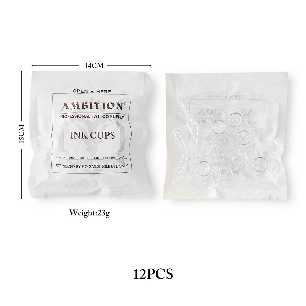 Ambition Tattoo Color Cup 12PC Scale Display Chassis More Stable Anti-Dumping