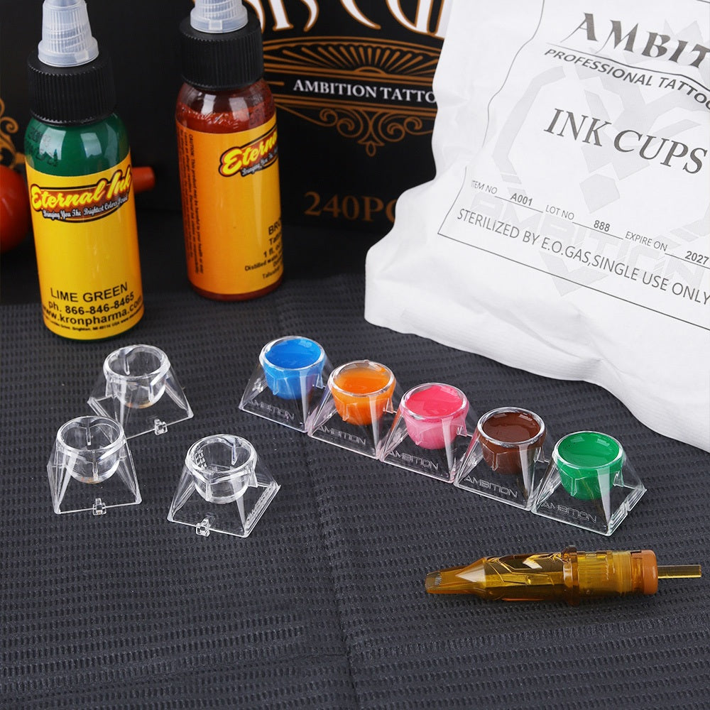 Ambition Tattoo Color Cup 12PC Scale Display Chassis More Stable Anti-Dumping