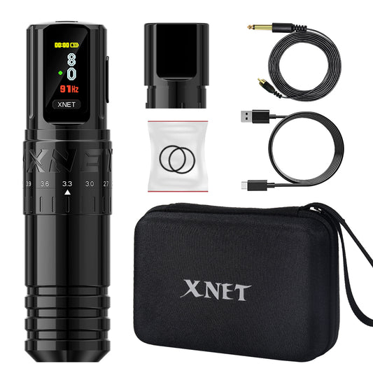 XNET Vipera Professional Wireless Tattoo Machine Adjustable Stroke 2.4-4.2mm OLED Display 2400mAh Battery For Tattoo Artists