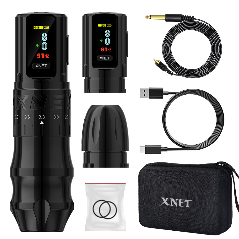 XNET Bestia Professional Wireless Tattoo Machine Pen Adjustable Stroke 2.4-4.2mm OLED Display 2400mAh Battery For Tattoo Artists