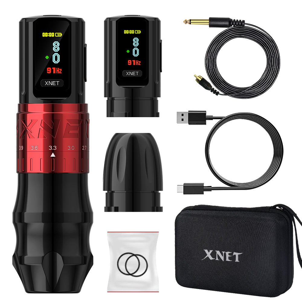 XNET Bestia Professional Wireless Tattoo Machine Pen Adjustable Stroke 2.4-4.2mm OLED Display 2400mAh Battery For Tattoo Artists