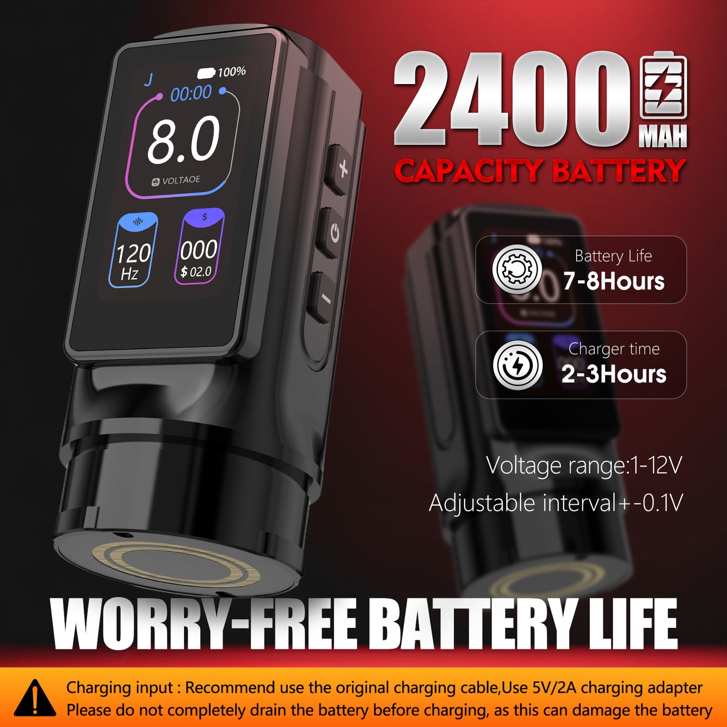 XNET Titan270 Wireless Tattoo Machine Pen High-Torque Brushless Motor With 4.0/5.0mm Stroke 2400 mAh Battery For Tattoo Artist